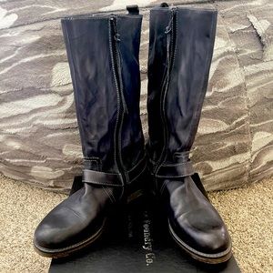 Vintage Foundry Womens Madison Knee-High Boot Size 10 Black Leather